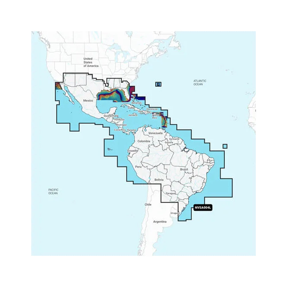Garmin Navionics Vision+ NVSA004L -Mexico, the Caribbean to Brazil - Inland Coastal Marine Charts