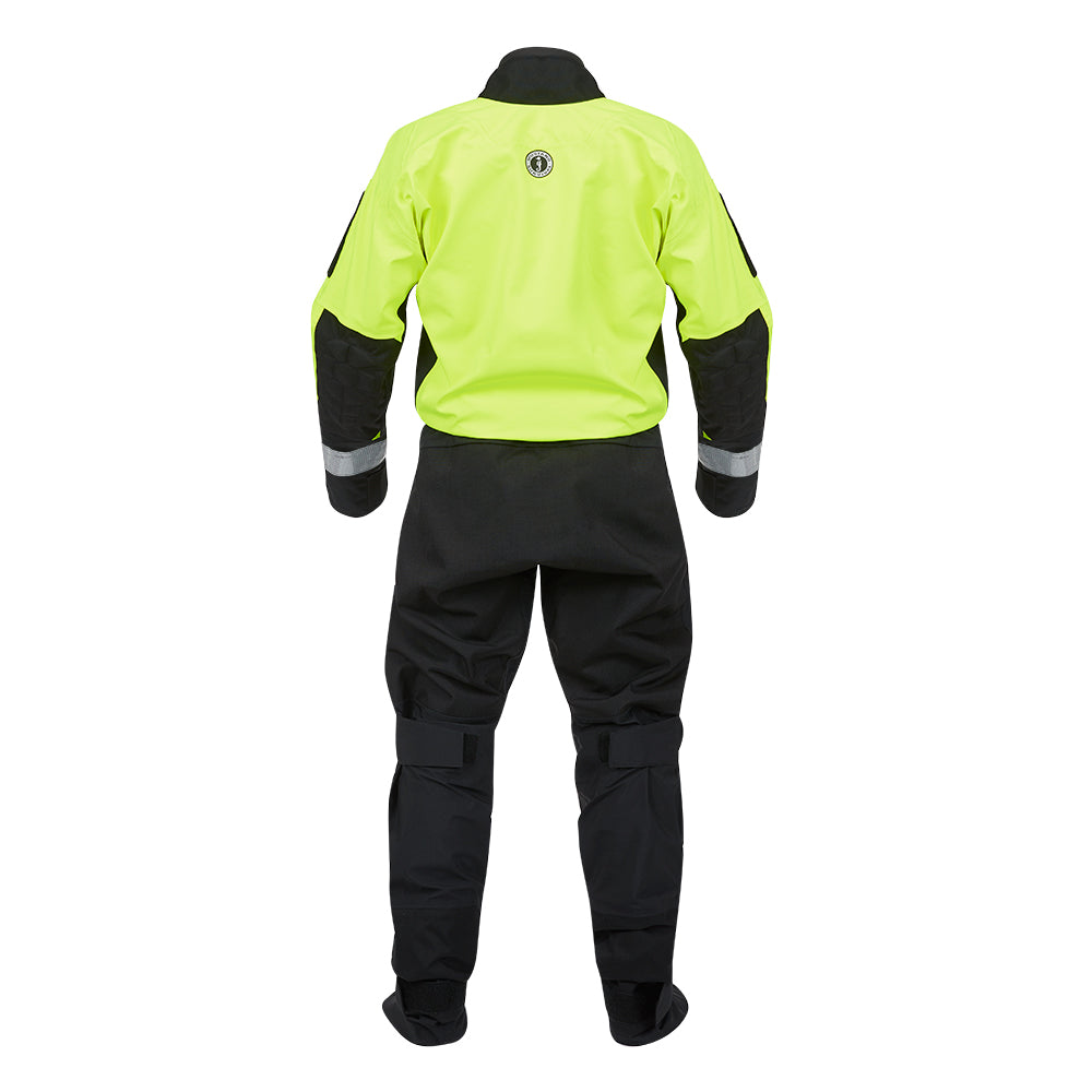 Mustang Sentinel Series Water Rescue Dry Suit - Fluorescent Yellow Green-Black - Medium Short