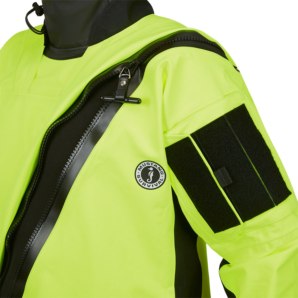 Mustang Sentinel Series Water Rescue Dry Suit - Fluorescent Yellow Green-Black - Large 2 Regular