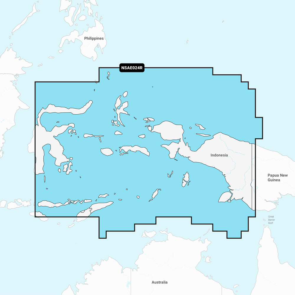 Garmin Navionics+ NSAE024R - Central West Papua East Sulawesi - Marine Chart