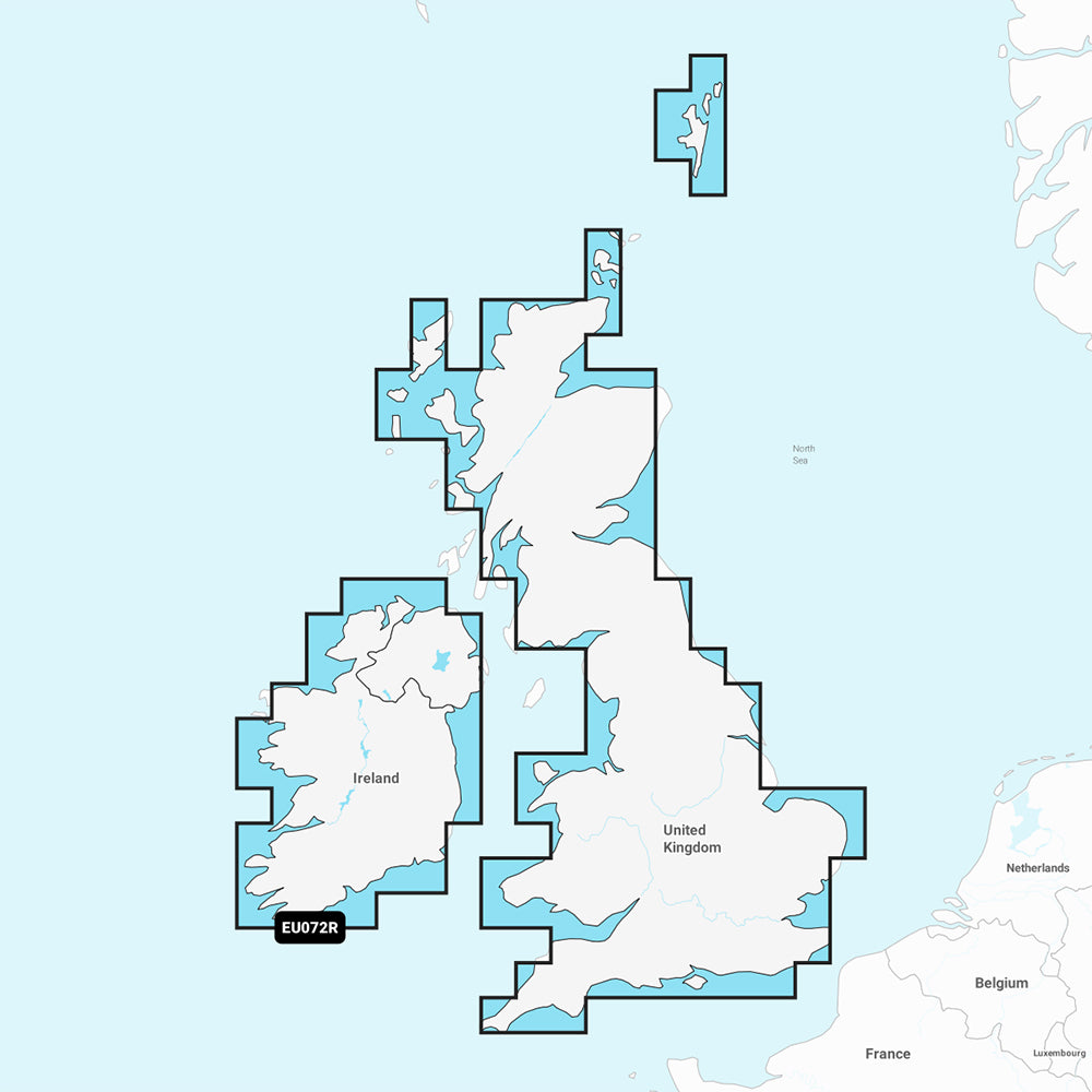 Garmin Navionics+ NSEU072R - U.K. Ireland Lakes Rivers - Marine Chart
