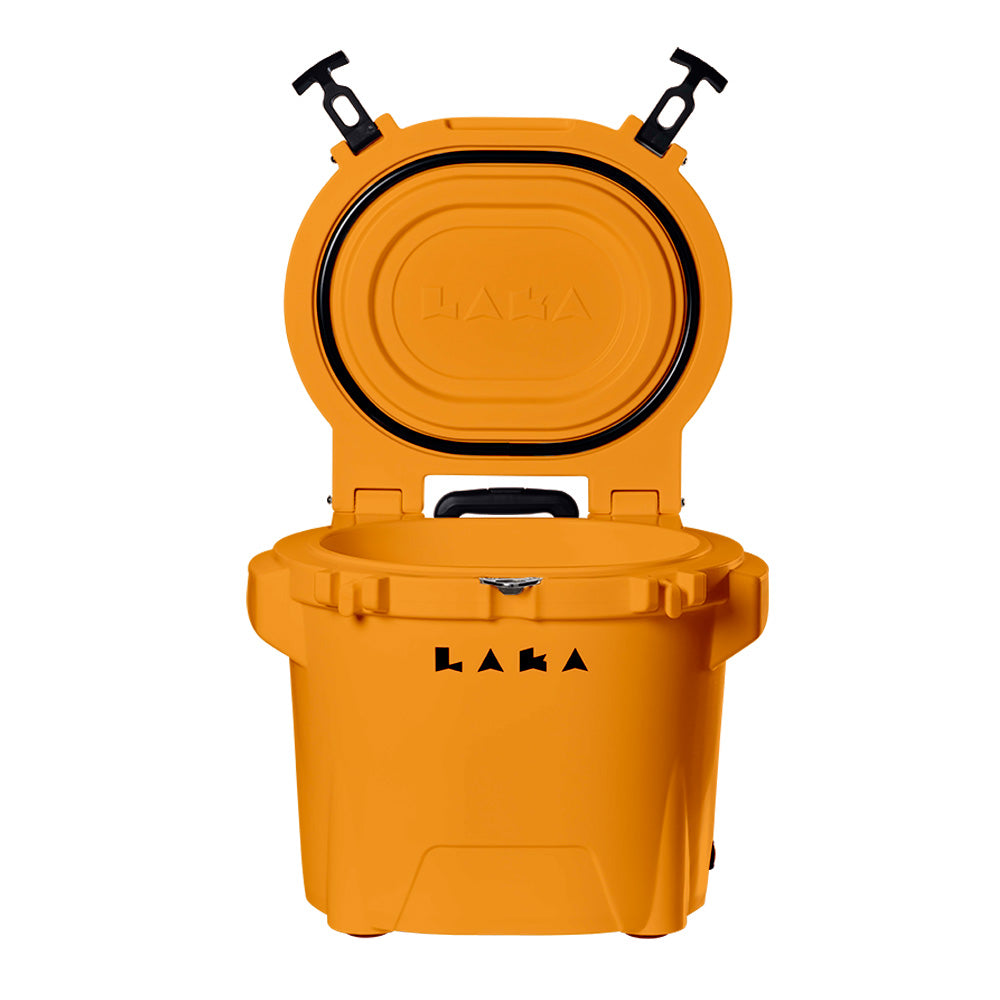LAKA Coolers 30 Qt Cooler w/Telescoping Handle Wheels - Orange