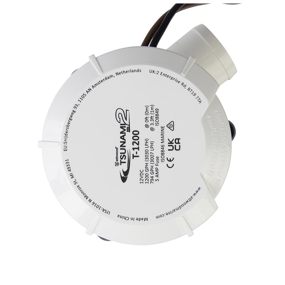 Attwood Tsunami MK2 Manual Bilge Pump - T1200 - 1200 GPH 12V