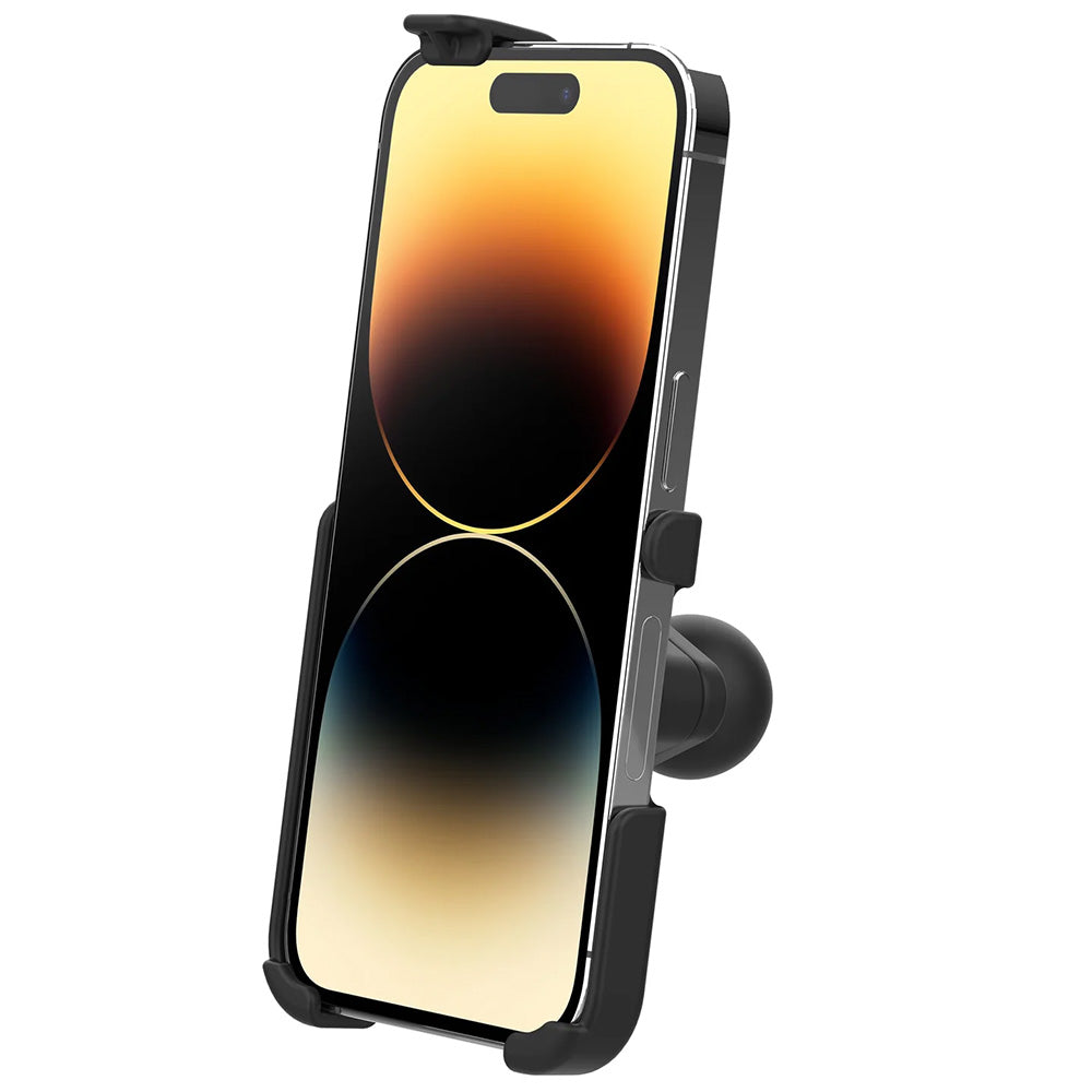 RAM Mount RAM Form-Fit Holder f/Apple iPhone 13, 13 Pro, 14 14 Pro w/Ball
