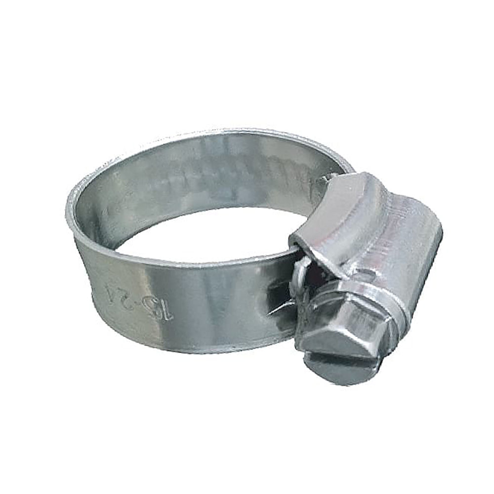 Trident Marine 316 SS Non-Perforated Worm Gear Hose Clamp - 3/8" Band - (1-1/16" 1-1/2") Clamping Range - 10-Pack - SAE Size 16