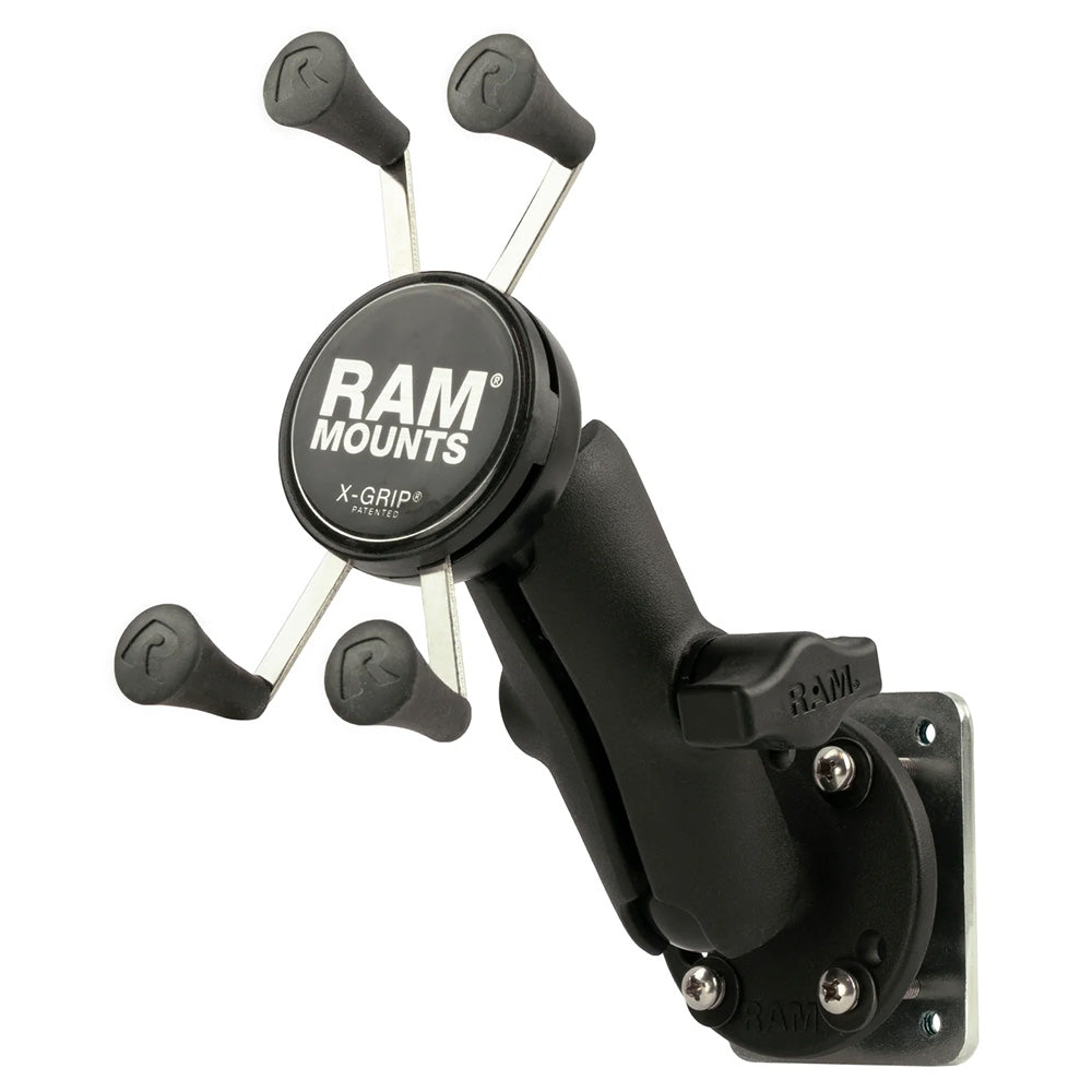 RAM Mount X-Grip Phone Mount w/Drill-Down Base  Backer Plate