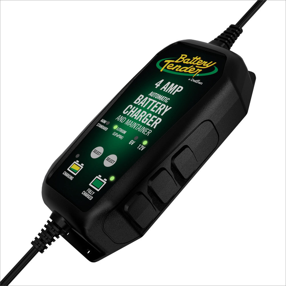 Battery Tender 6V/12V, 4A Lead Acid  Lithium Selectable Battery Charger