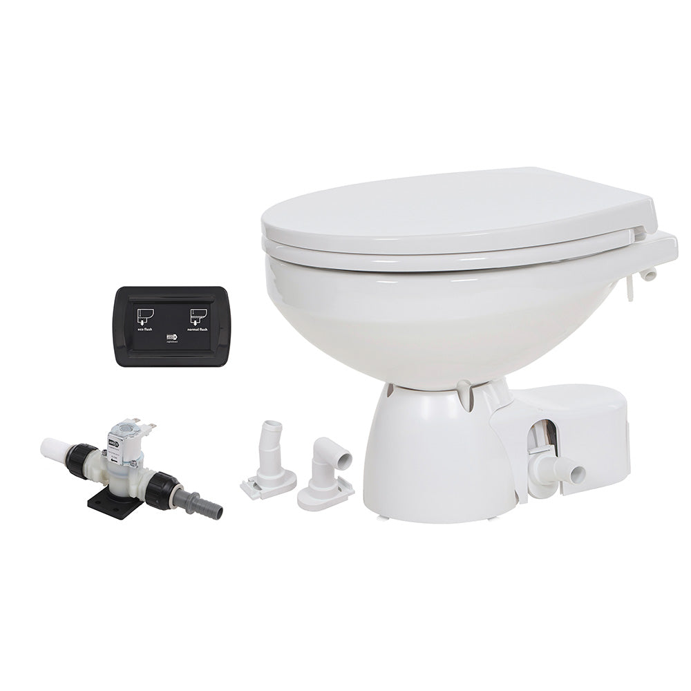 Jabsco Quiet Flush E2 Fresh Water Toilet Regular Bowl - 12V  Soft Close Lid