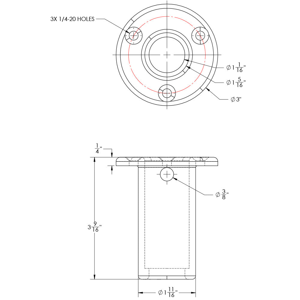 TACO Receiver w/Backing Plate f/Come On Board Handle