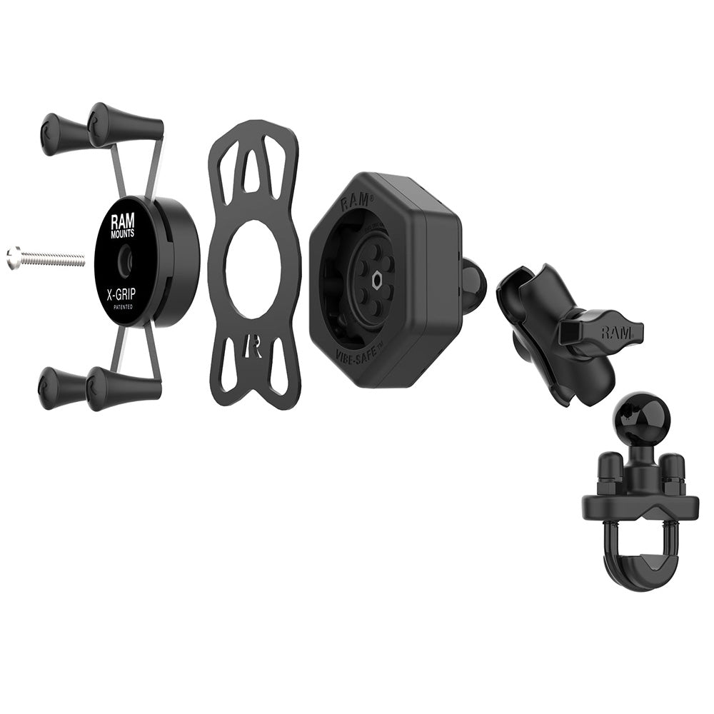 RAM Mount RAM X-Grip Phone Mount w/Vibe-Safe  U-Bolt Base - Short
