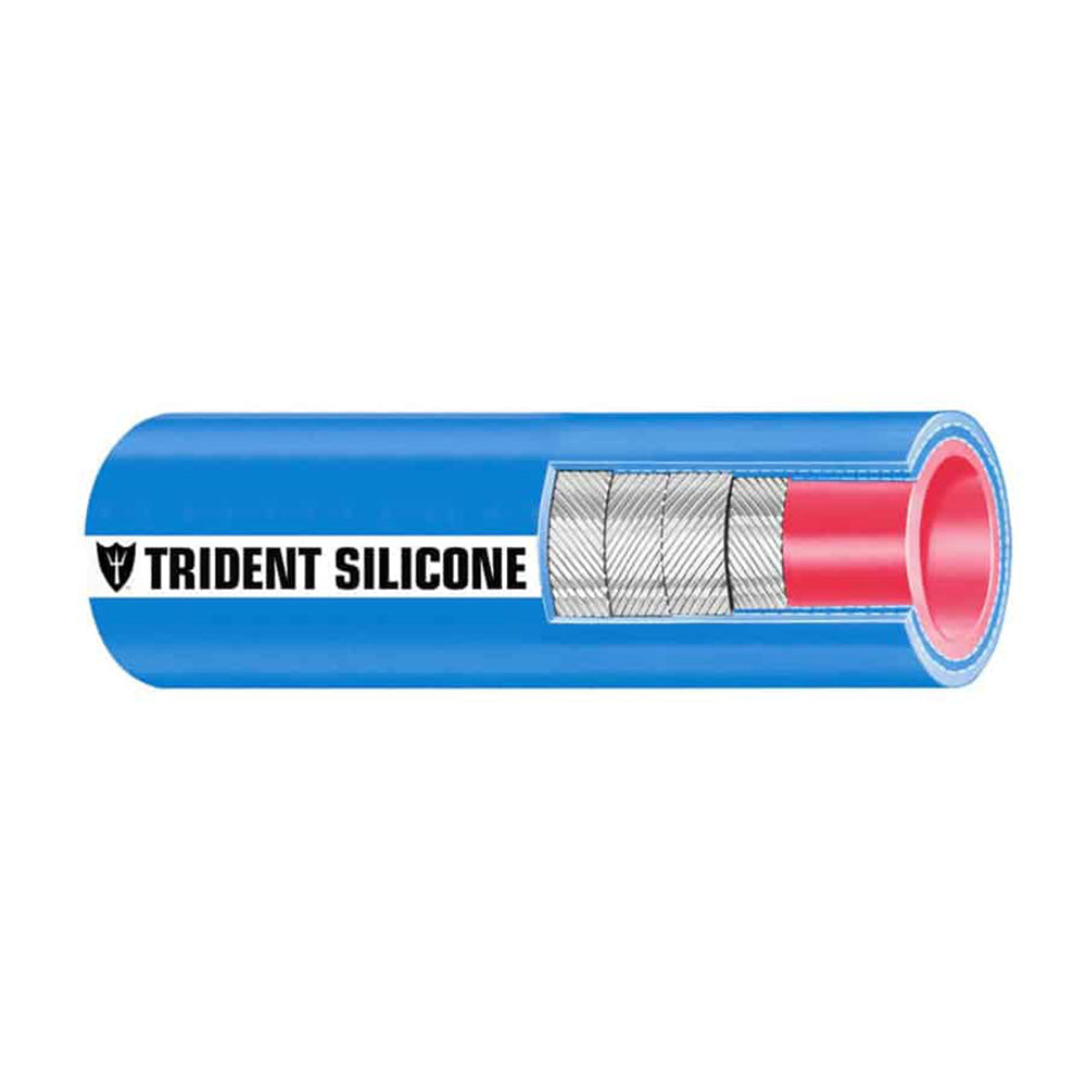 Trident Marine 8" ID x 6' Long Silicone Marine Wet Exhaust  Water Hose - Blue