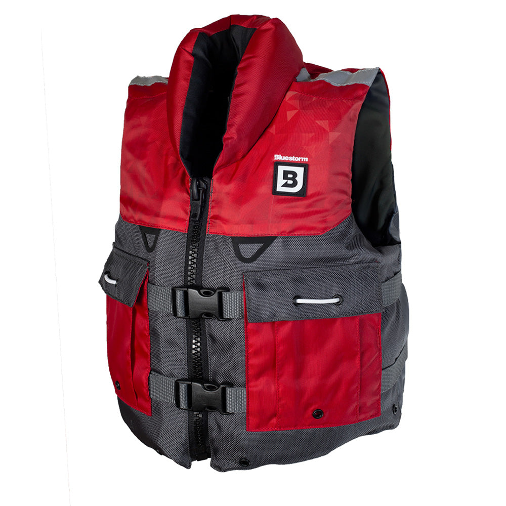 Bluestorm Classic Youth Fishing Life Jacket - Nitro Red