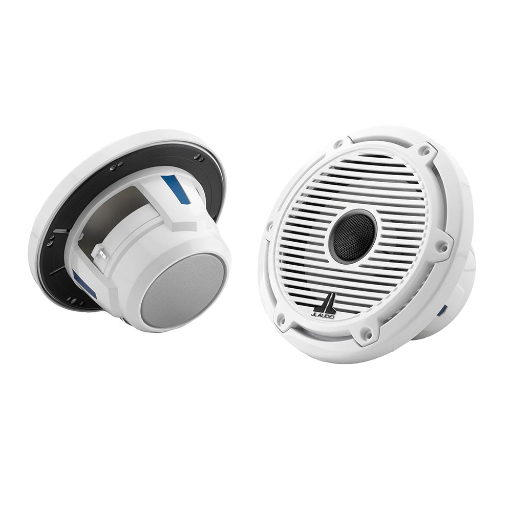 JL Audio M6 Series 6.5" Marine Coaxial Speakers w/Gloss White Classic Grille  Black Tweeter Mesh - M6-650X-C-GwGw