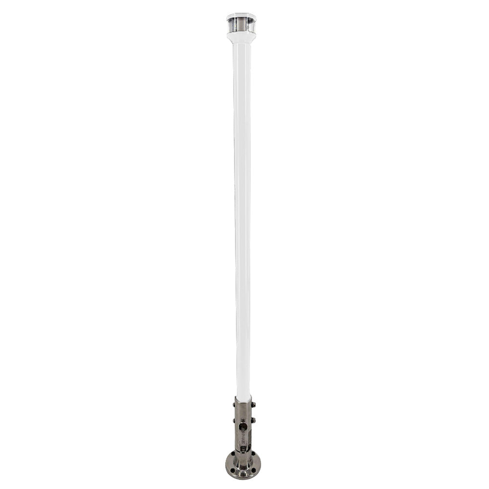 Seaview 36" Manually Folding Light Post w/316 Stainless Steel Base  LTBLED12C5 Navigation Light - White
