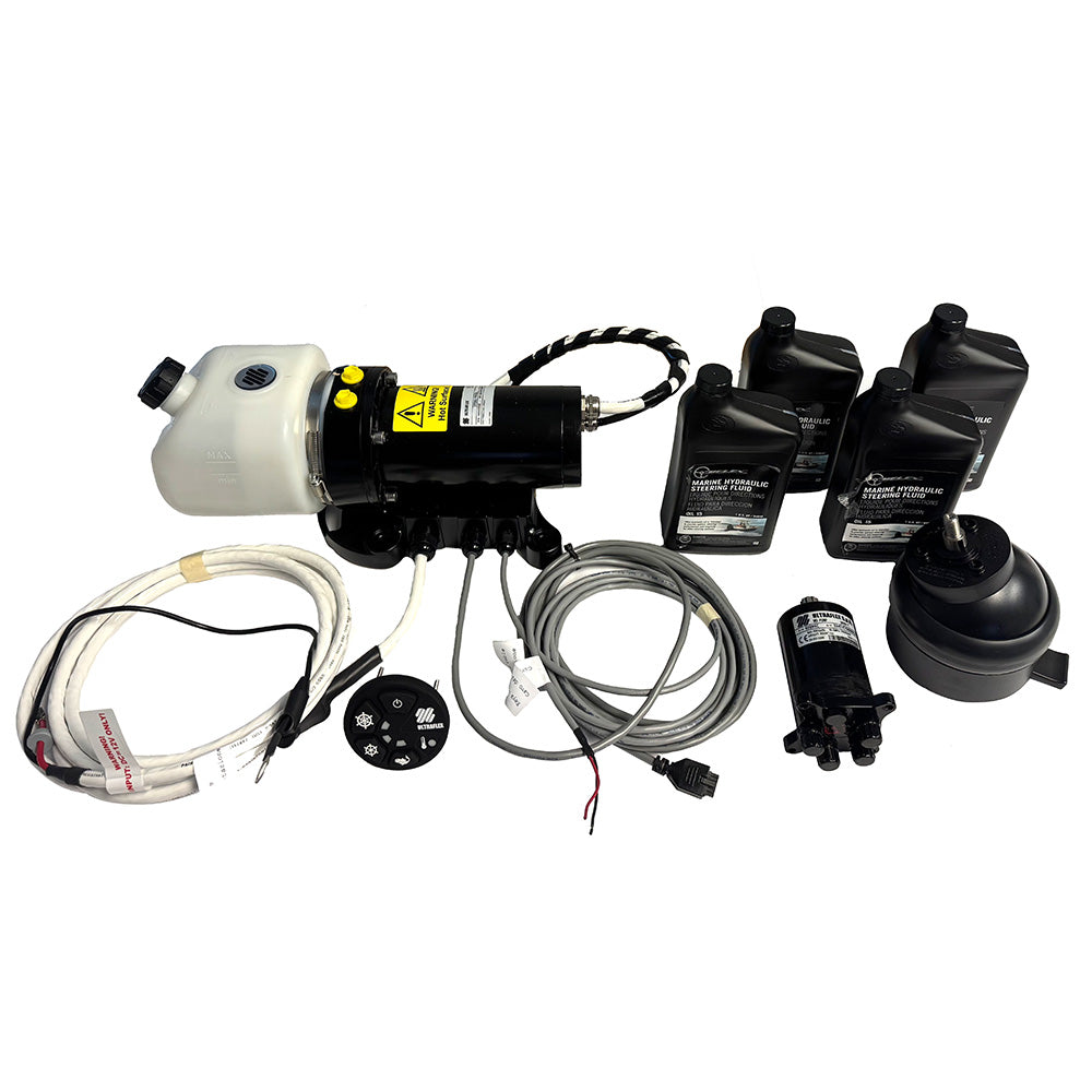 Uflex MasterDrive Steering System - Single Station Retrofit Kit - MasterDrive 40cc Tilt Mount Helm  UPMD Power Unit (No Cylinders Included)