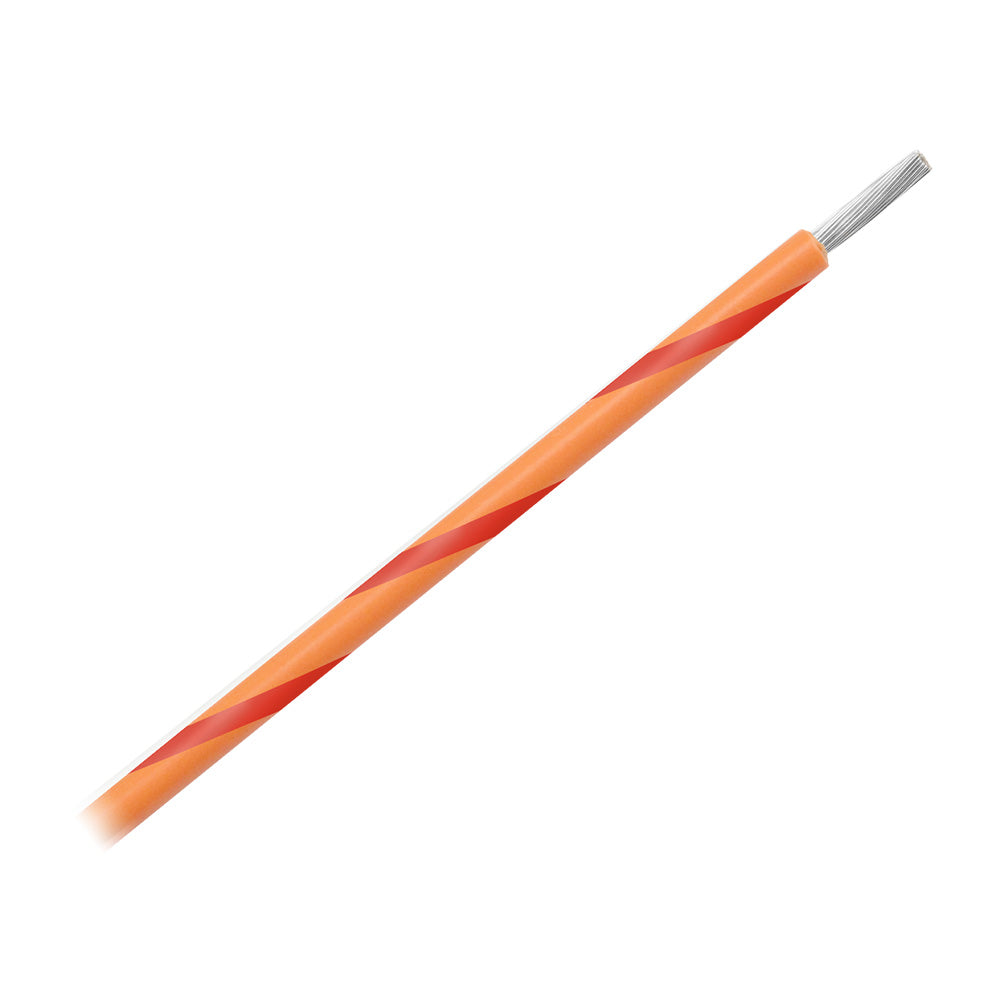 Pacer 14 AWG Gauge Striped Marine Wire 500' Spool - Orange w/Red Stripe
