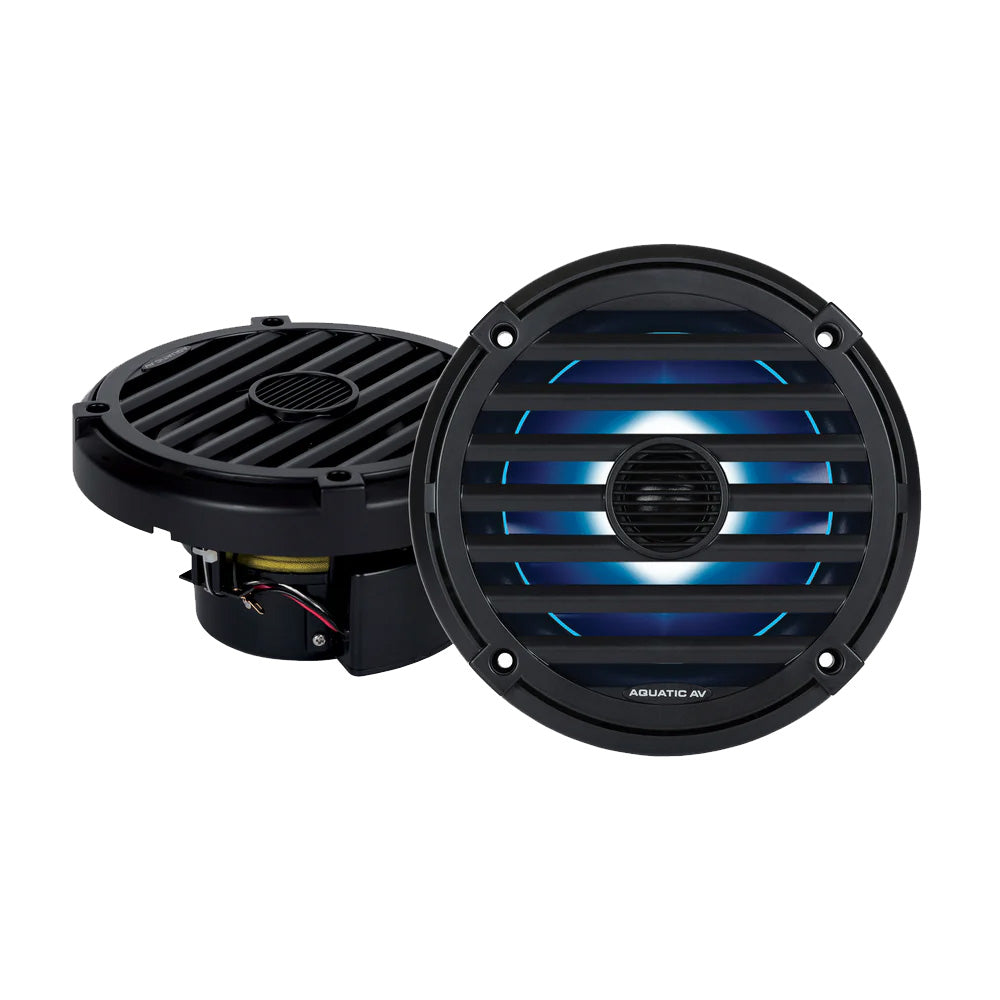 Aquatic AV ELITE 6.5" RGB Speakers - Black - Pair