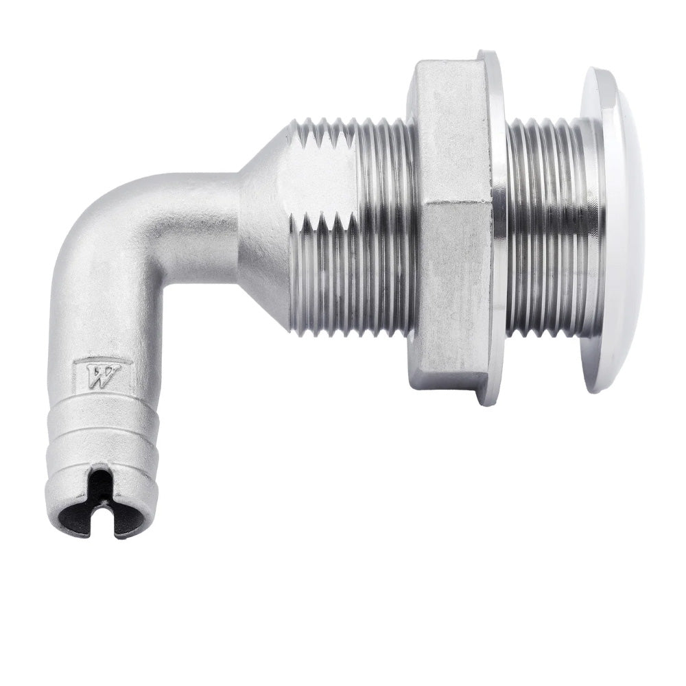 Whitecap 1-1/2" Duplex Stainless Steel 90 Degree Thru-Hull Fitting