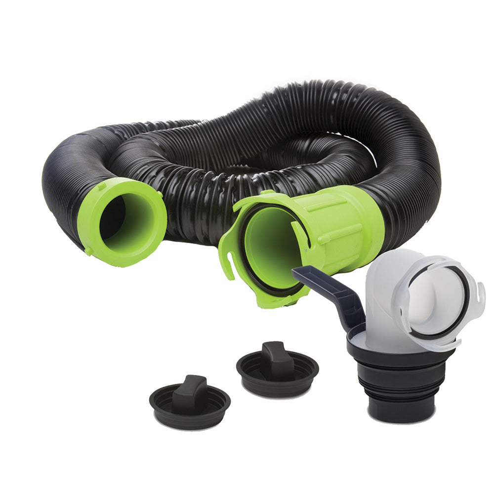 Thetford Titan Premium 15' Sewer Hose Kit w/Universal Bayonet Connection  5-in-1 Sewer Adapter w/Handle