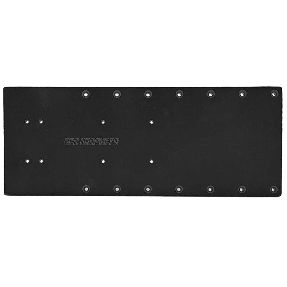 Sea Brackets 20" Straight Trolling Motor Plate - Black