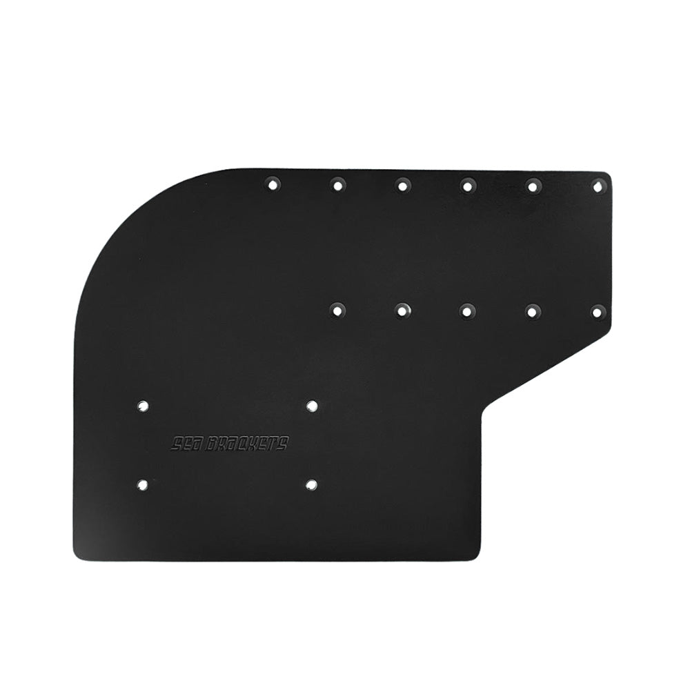 Sea Brackets Small Offset Trolling Motor Plate f/Garmin Kraken - Black