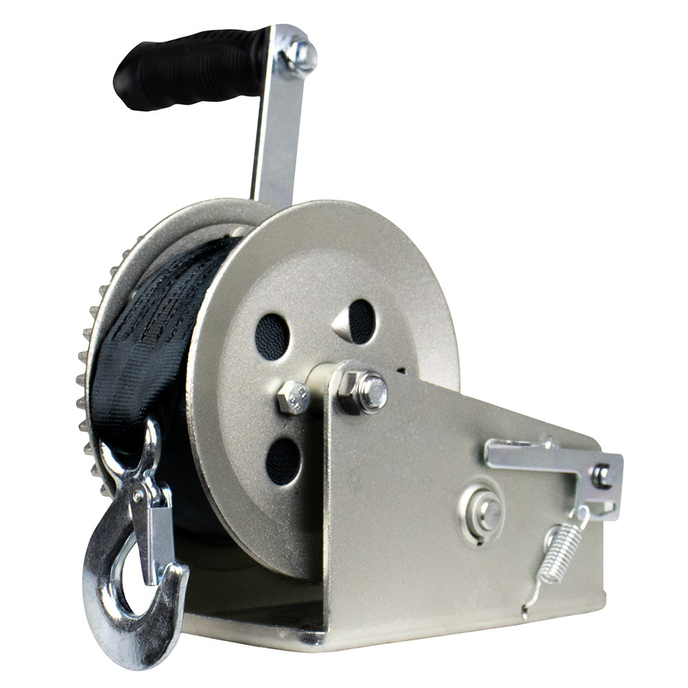 Powerwinch Utility Series Winch 2,500lb, 2 Speed, 6" Crank Arm - Zinc