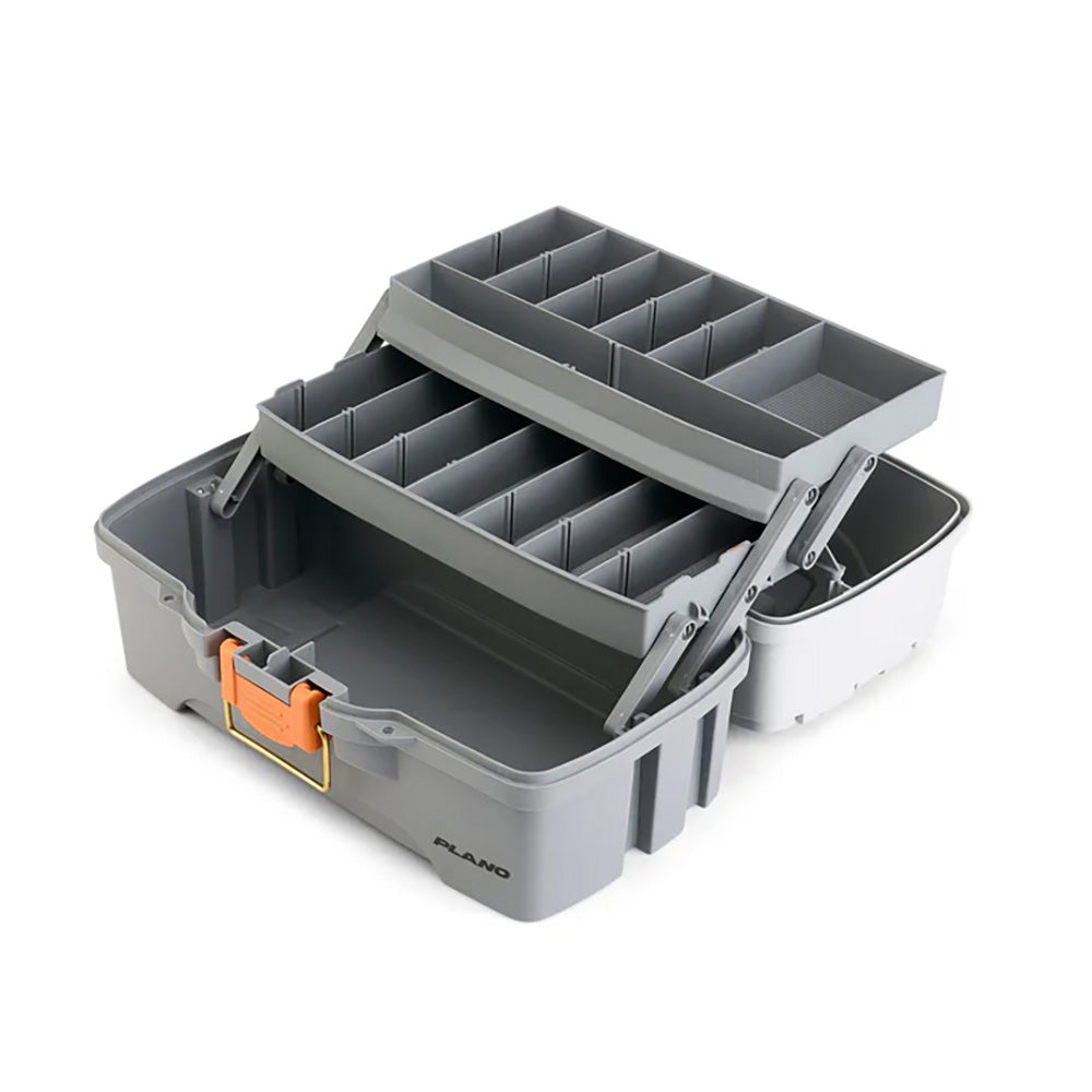 Plano Two-Tray Tackle Box - Light Grey/Dark Grey