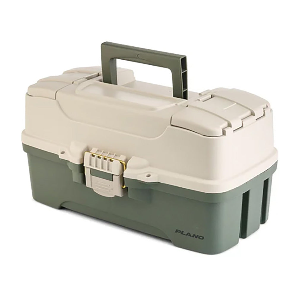 Plano Three-Tray Tackle Box - Green/Tan