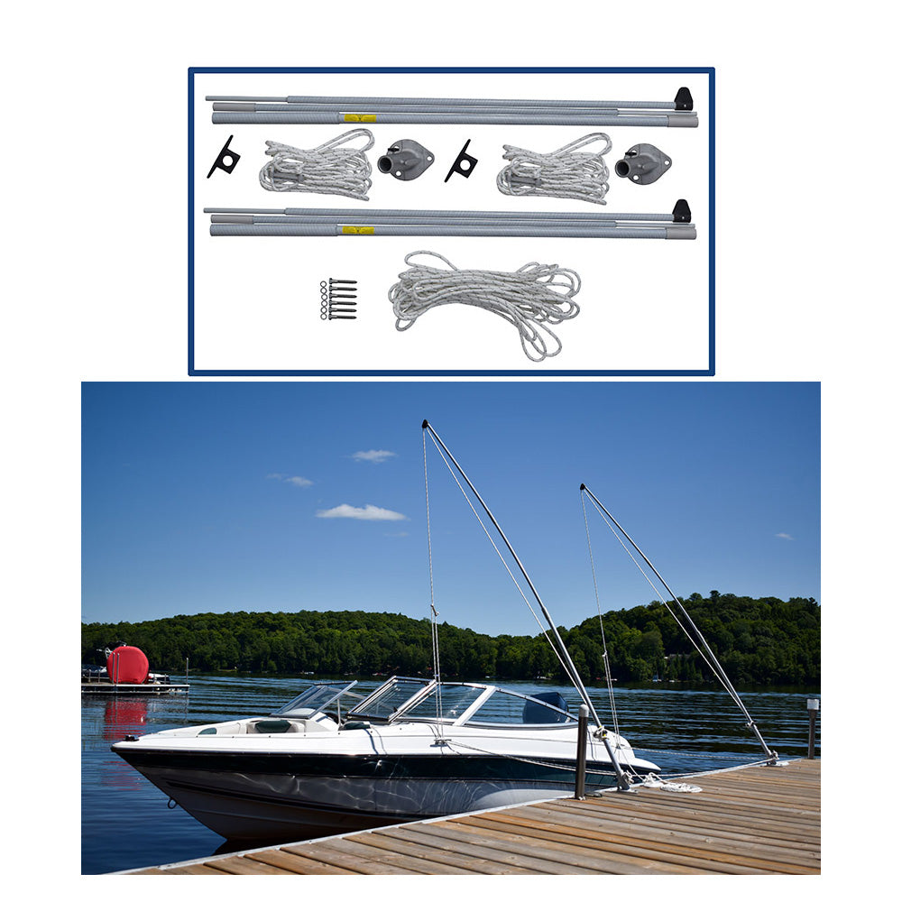 Dock Edge Supreme EZ-Stow Mooring Whips - 10' - 4,000lbs - Up to 21'