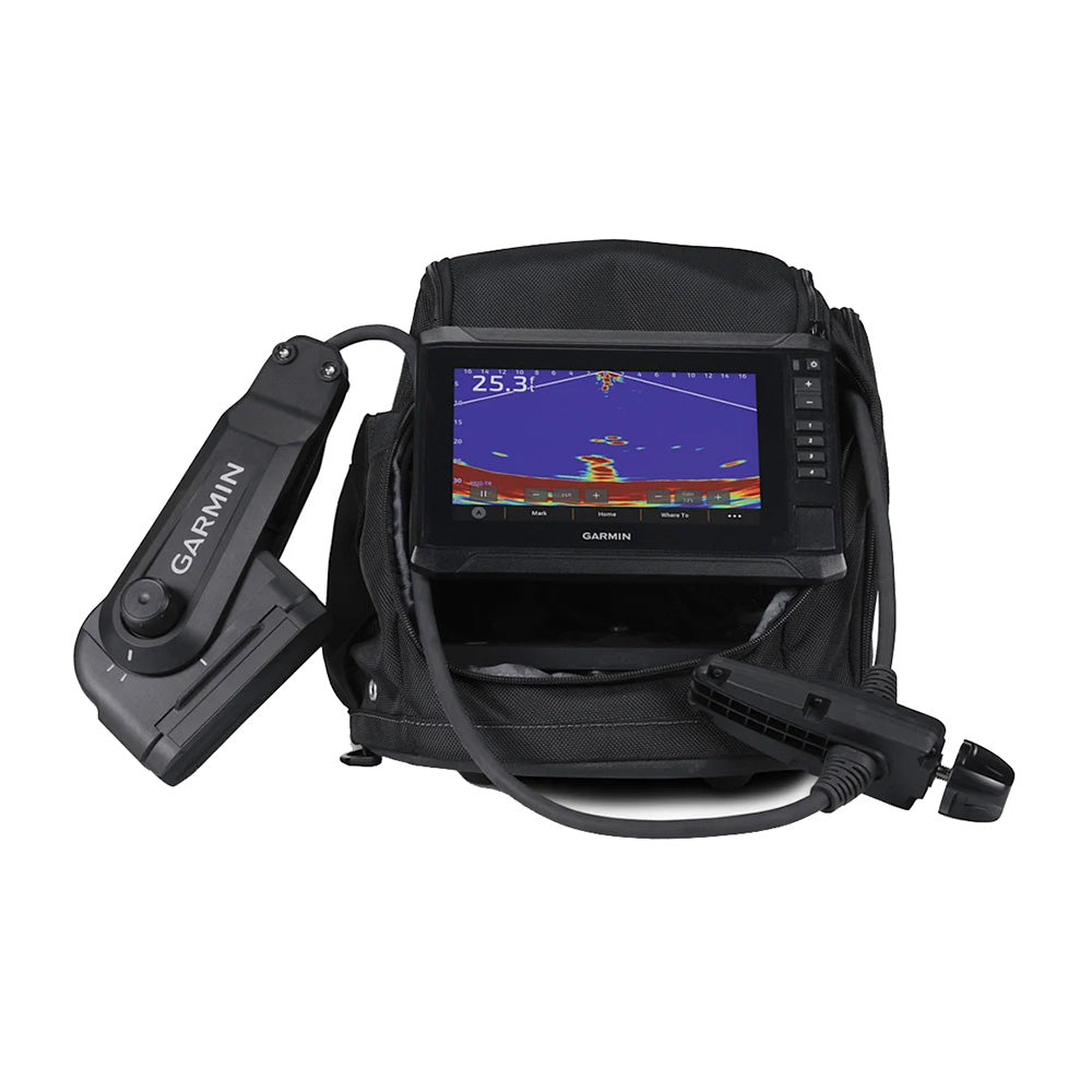 Garmin Panoptix PS22-IF Ice Fishing Bundle w/ECHOMAP UHD2 73sv, Panoptix PS22-IF Transducer  Pole-Free Transducer Rotation System