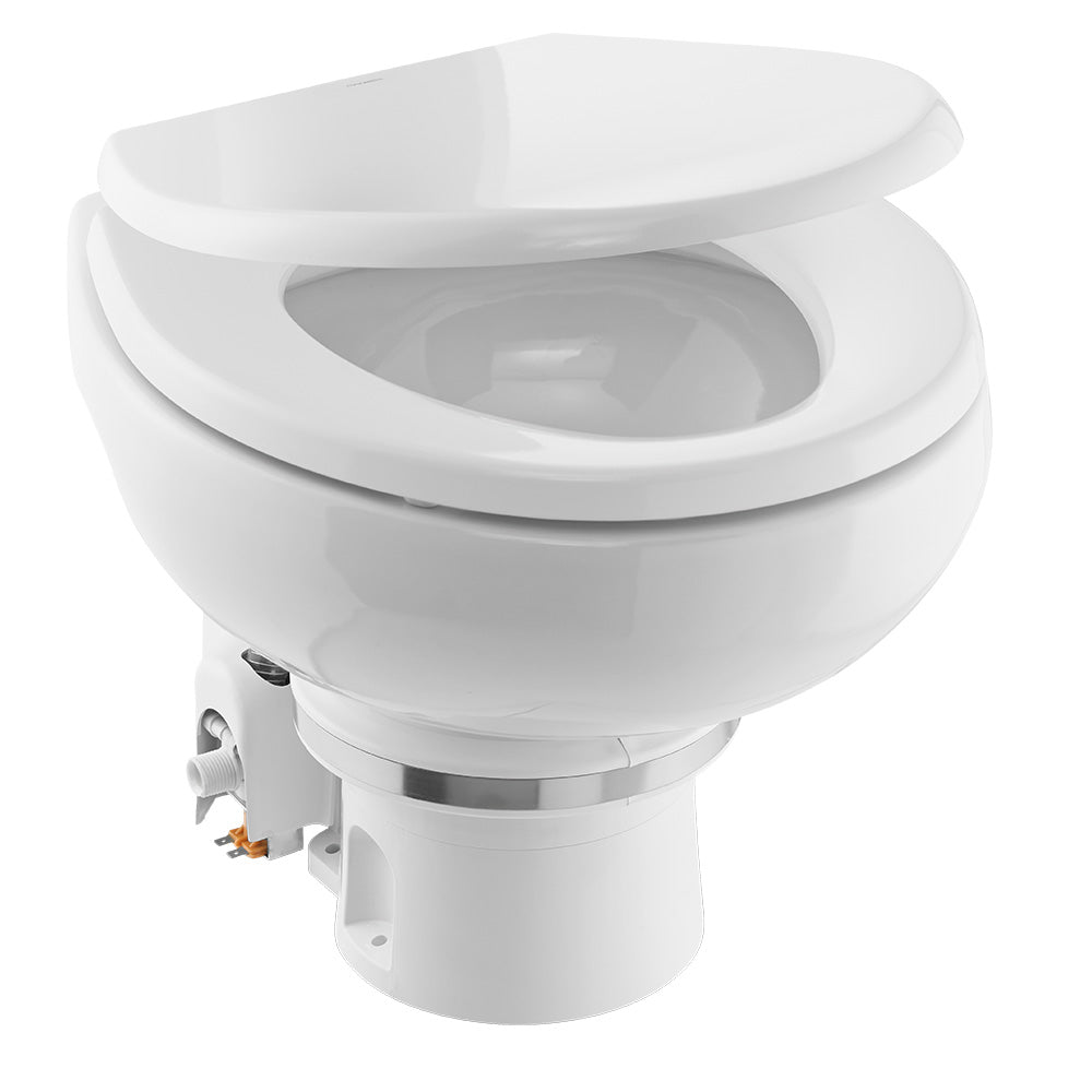 Dometic MasterFlush 7160 White Electric Macerating Toilet w/Orbit Base, Raw Water Flush - 24V