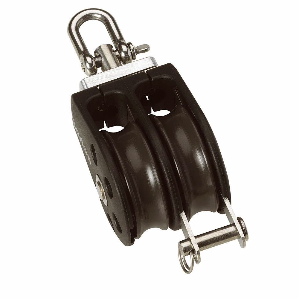 Barton Size 2 35mm Plain Bearing Pulley Block Double Swivel  Becket