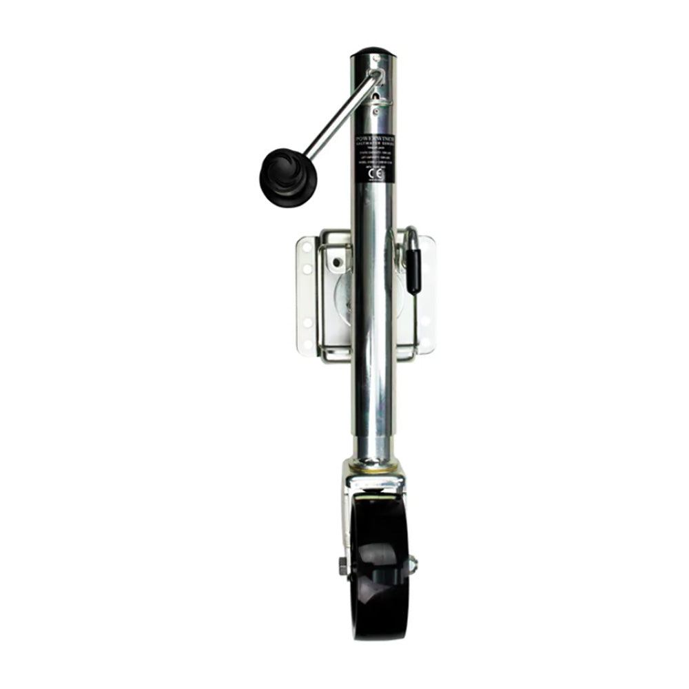 Powerwinch Saltwater Series Jack - 1000lb, Weld-On, Single Wheel, Zinc 500+ HR Salt Spray