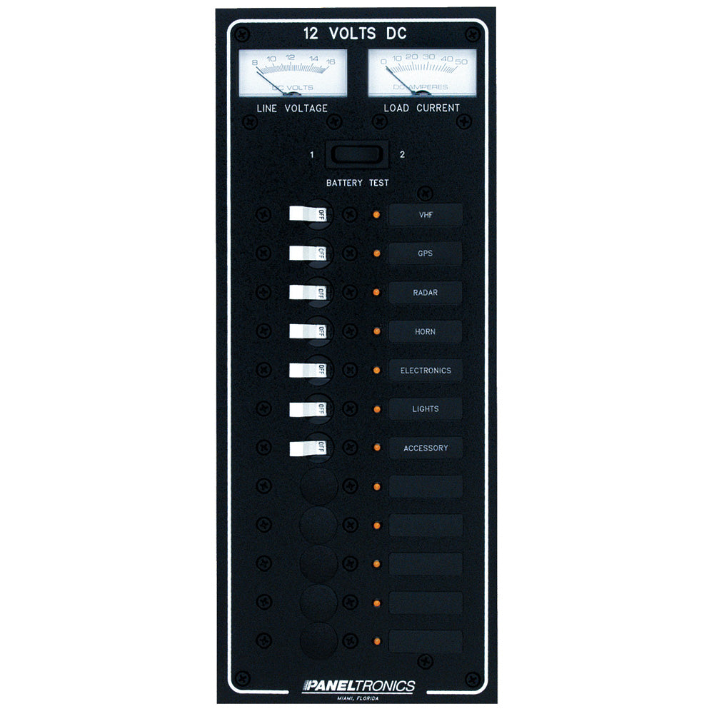 Paneltronics Standard DC 12 Position Breaker Panel w/LEDs