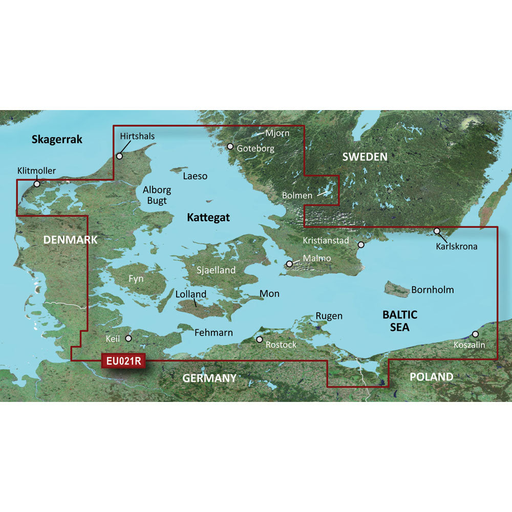 Garmin BlueChart g3 Vision HD - VEU021R - Denmark East  Sweden Southeast - microSD/SD