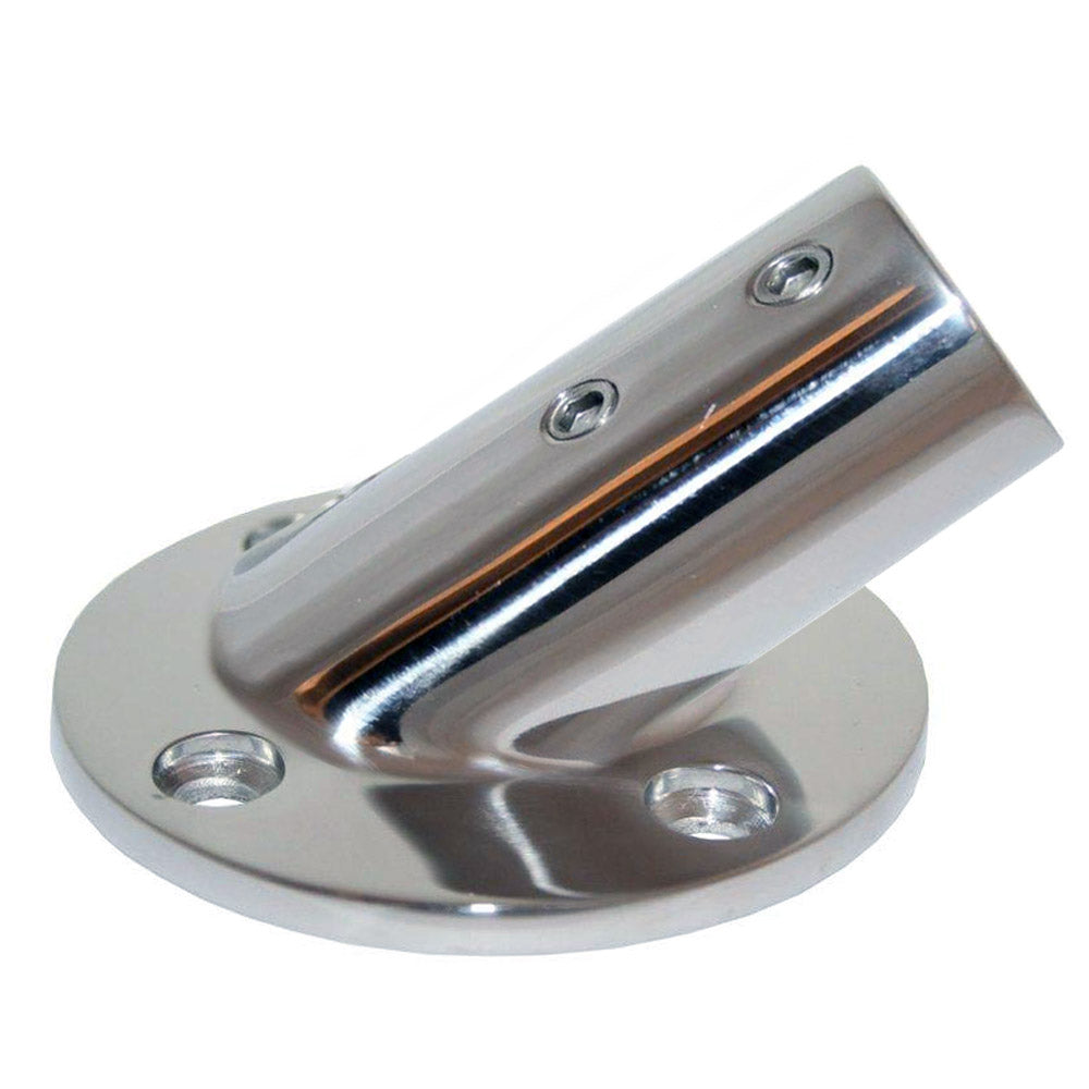 Whitecap " O.D. 30 Degree Round Base SS Rail Fitting