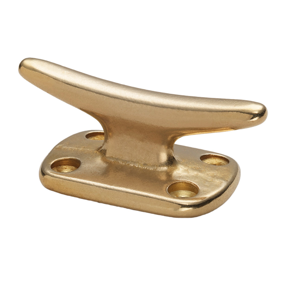 Whitecap Fender Cleat - Polished Brass - 2"