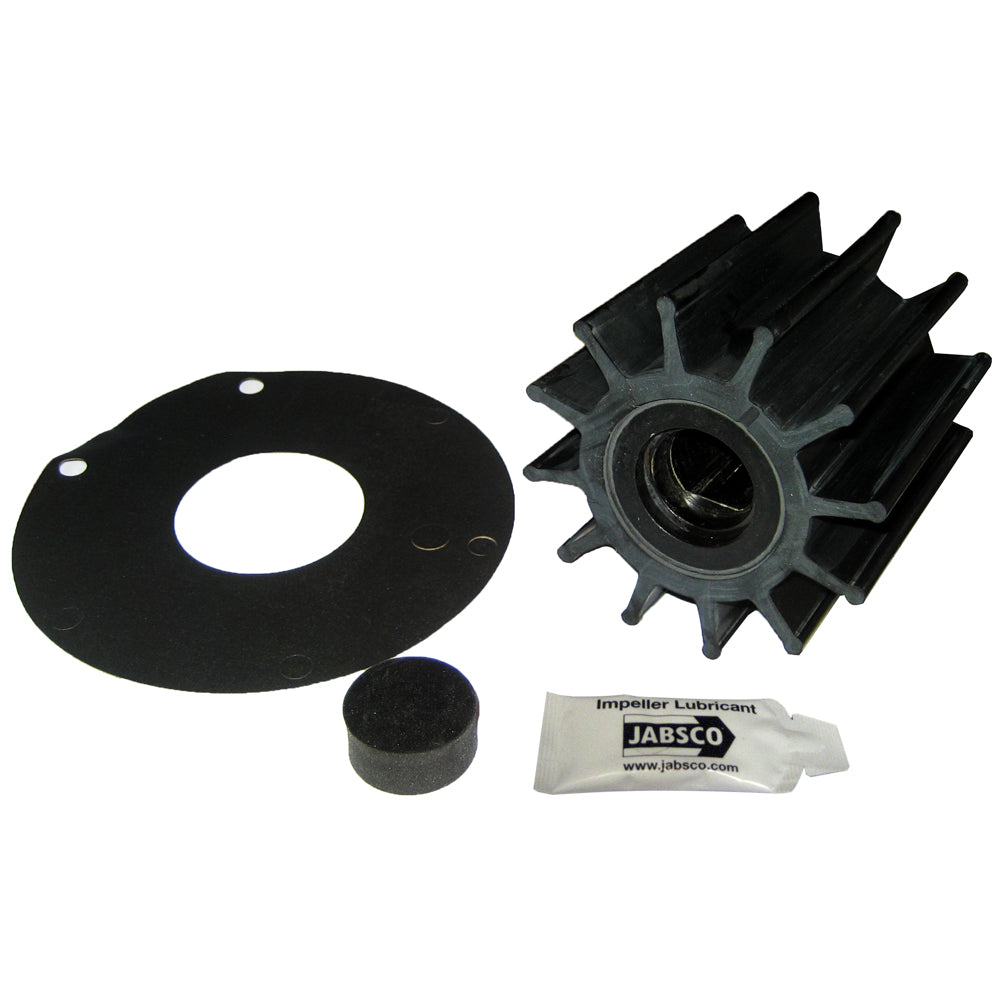 Jabsco Impeller Kit - 12 Blade - Neoprene - 3-" Diameter - Plastic Insert - Double Flat Drive