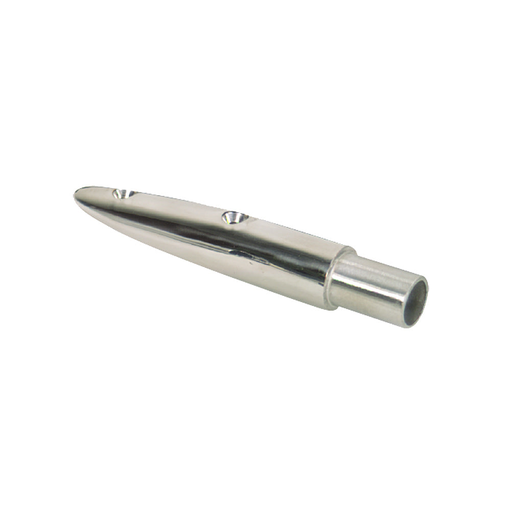 Whitecap 5-1/2 Degree Rail End (End-Out) - 316 Stainless Steel - 7/8" Tube O.D.