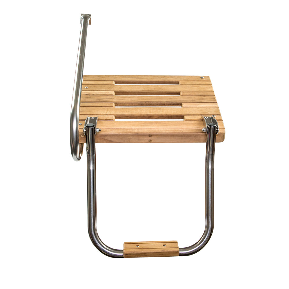 Whitecap Teak Swim Platform w/Ladder f/Outboard Motors