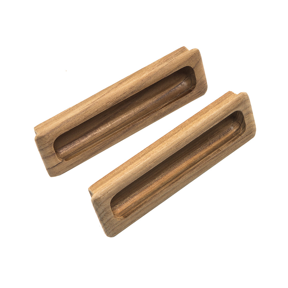 Whitecap Teak Large Rectangular Drawer Pull - 4-1/2"L - 2 Pack