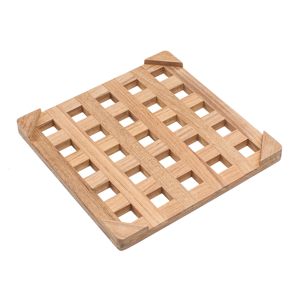 Whitecap Teak Large Square Trivet - 8"