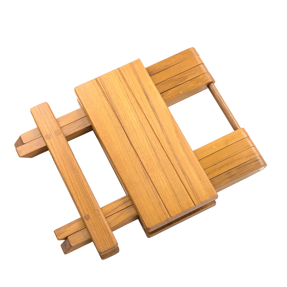 Whitecap Teak Grooved Top Fold-Away Table/Stool