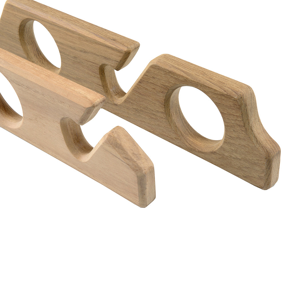 Whitecap Teak Six-Rod Storage Rack - Pair