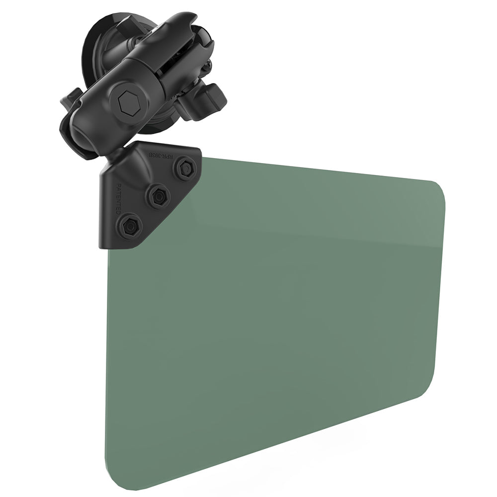 RAM Mount Suction Cup Mount w/Dark Green Sun Visor - 50% Tint