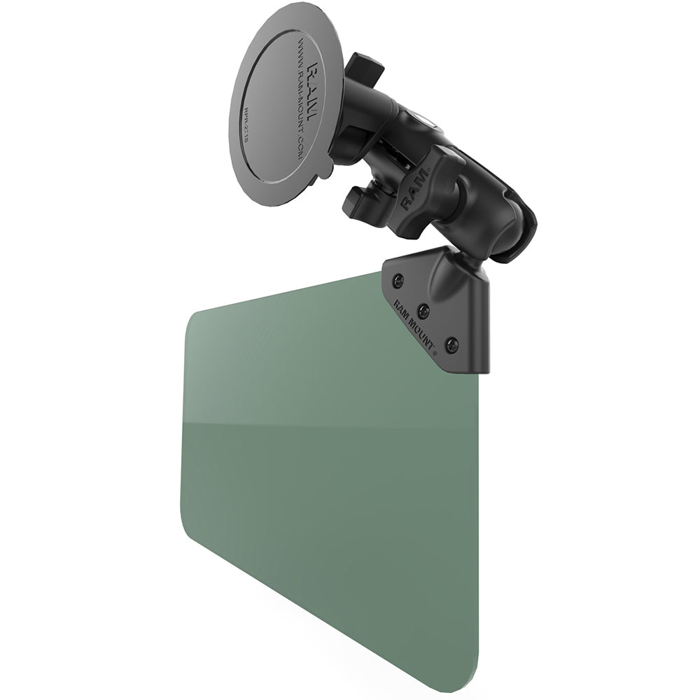 RAM Mount Suction Cup Mount w/Dark Green Sun Visor - 50% Tint