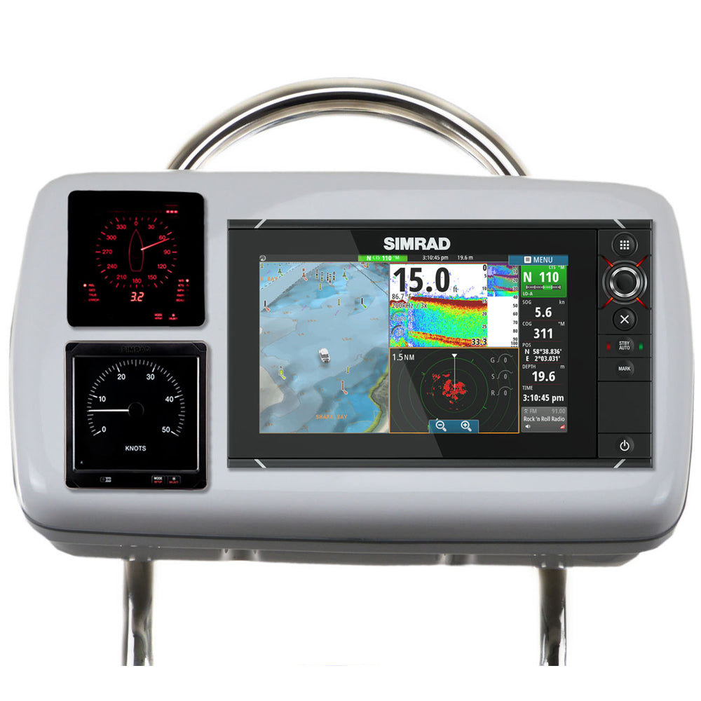 NavPod GP2080-13 SystemPod Pre-Cut f/Simrad NSS9 evo2 or B&G Zeus 9 & 2 Instruments f/12" Wide Guard
