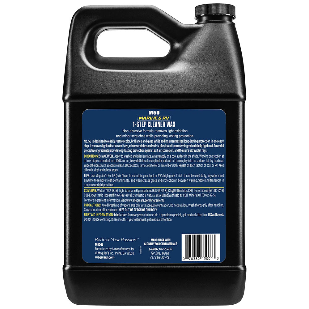 Meguiar's #50 Boat/RV Cleaner Wax - Liquid 1 Gallon
