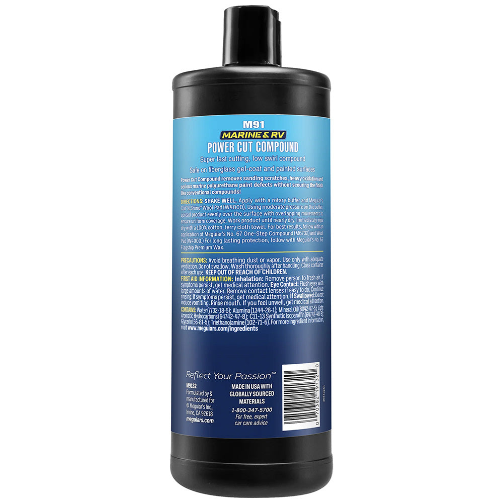 Meguiar's #91 Marine/RV Pro Grade Power Cut Compound - 32oz