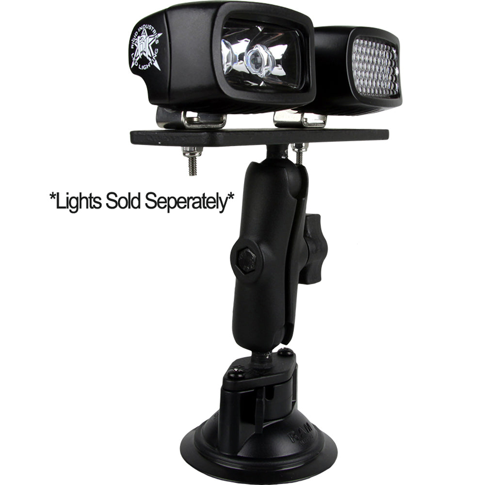 RIGID Industries RAM Suction 3.7" Arm - 6.25" x 2" Plate